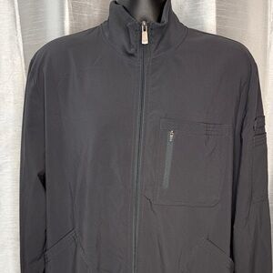 Infinity by Cherokee Utility Warm Up Jacket Scrubs Zip Healthcare Men’s L Gray